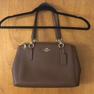 Coach brown Christie Carryall purse.